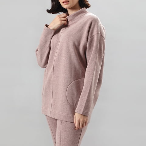 Poleron Cuello Subido Flores Loungewear Mujer 50294-117