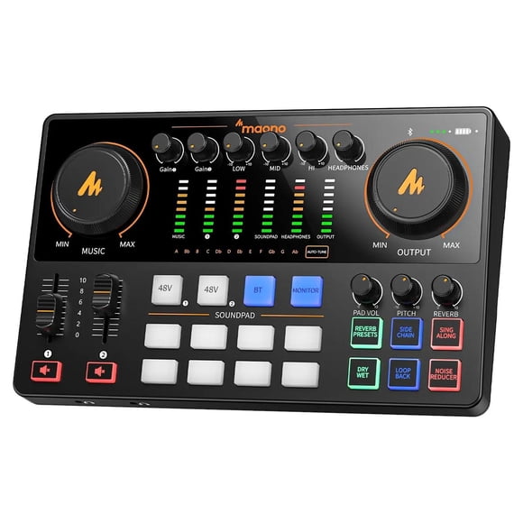 Interfaz de Audio Maonocaster AME2 Gen 2 para Podcasting