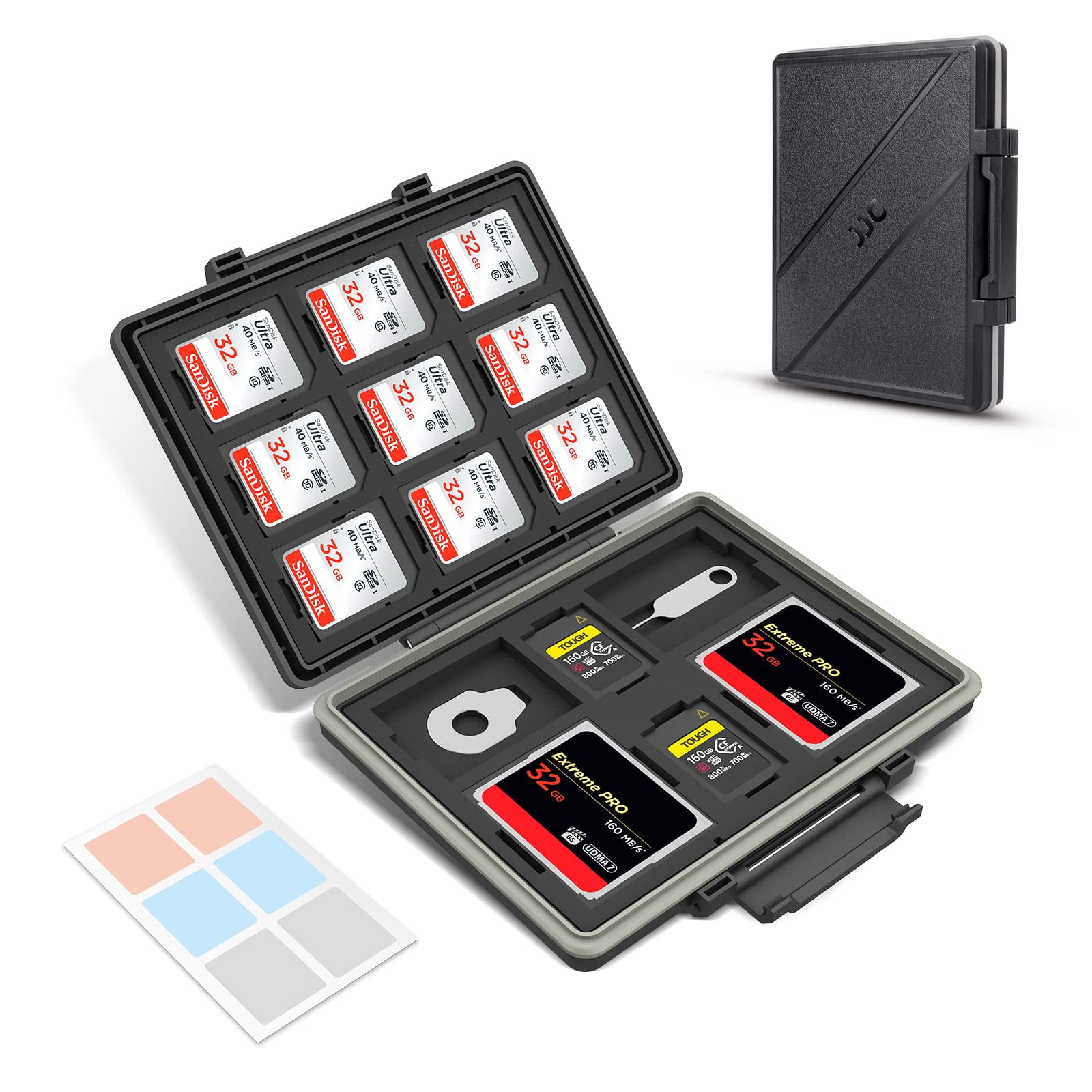 Funda Para Tarjetas De Memoria Jjc De 45 Ranuras Para Sd, Cfexpress, Micro Sd