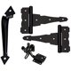 thumbnail image 2 of Kit de herrajes para puertas National Hardware Black Steel, paquete de 1, 2 of 4