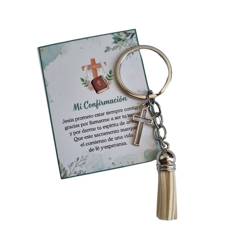 Chiquillos.cl - Recuerdos Encintados Confirmacion 12 Llaveros + Tarjetas