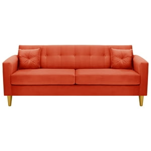 Bodevir - Sofa New Retro 3Cg Felpa 01 Naranja