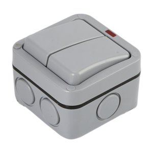 Magideal - Interruptor Para Exteriores, Resistente A La Intemperie, Botón Pulsador De Rendimiento Estable, Interruptor A Prueba De Agua Ip66 Para Baño Y Jardín A