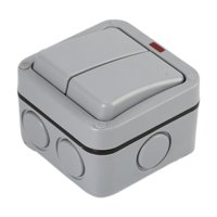 Magideal - Interruptor Para Exteriores, Resistente A La Intemperie, Botón Pulsador De Rendimiento Estable, Interruptor A Prueba De Agua Ip66 Para Baño Y Jardín A