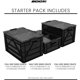 thumbnail image 2 of Cajas de Almacenamiento SIDIO Pack Inicial Negro Apilables, 2 of 8
