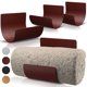 thumbnail image 1 of Juego de toalleros Aura Nest de madera de bambú marrón oscuro para baño, 1 of 6