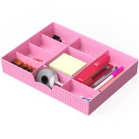 Bandeja Organizadora De Cajones Simple Houseware Rosa Con 9 Compartimentos