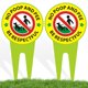 thumbnail image 1 of Cartel para jardín EVIESKENT, no perros, no heces, doble cara, 2 unidades, 1 of 7