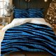 thumbnail image 1 of 3pcs Blue Flash Zebra Pattern Digital Print Bedding Set | Polyester Anti-Pilling, 1 of 1