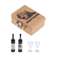 Magideal - Botellas Y Copas De Vino En Miniatura, Accesorios Para Casas De Muñecas, Juegos De Simulación, Mini Copas De Juguete, Artículos Decorativos, Mini Copa Alemania
