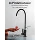 thumbnail image 2 of Grifo Bifordo negro mate de acero inoxidable SUS304, 2 of 6