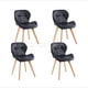 thumbnail image 2 of Juego de Comedor Warwick Melamina Wood 120cm + 4 Sillas Mariposa Ecocuero Wood Negro, 2 of 3