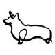 thumbnail image 3 of Estatuilla De Perro Gato Abstracto Estatua De Escultura De Animal Realista 11x16x0,5 Cm, 3 of 5