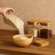thumbnail image 2 of Set 3 Frasco Hermetico Cuadrado 400mL Vidrio 12cm Tapa Bambú, 2 of 3