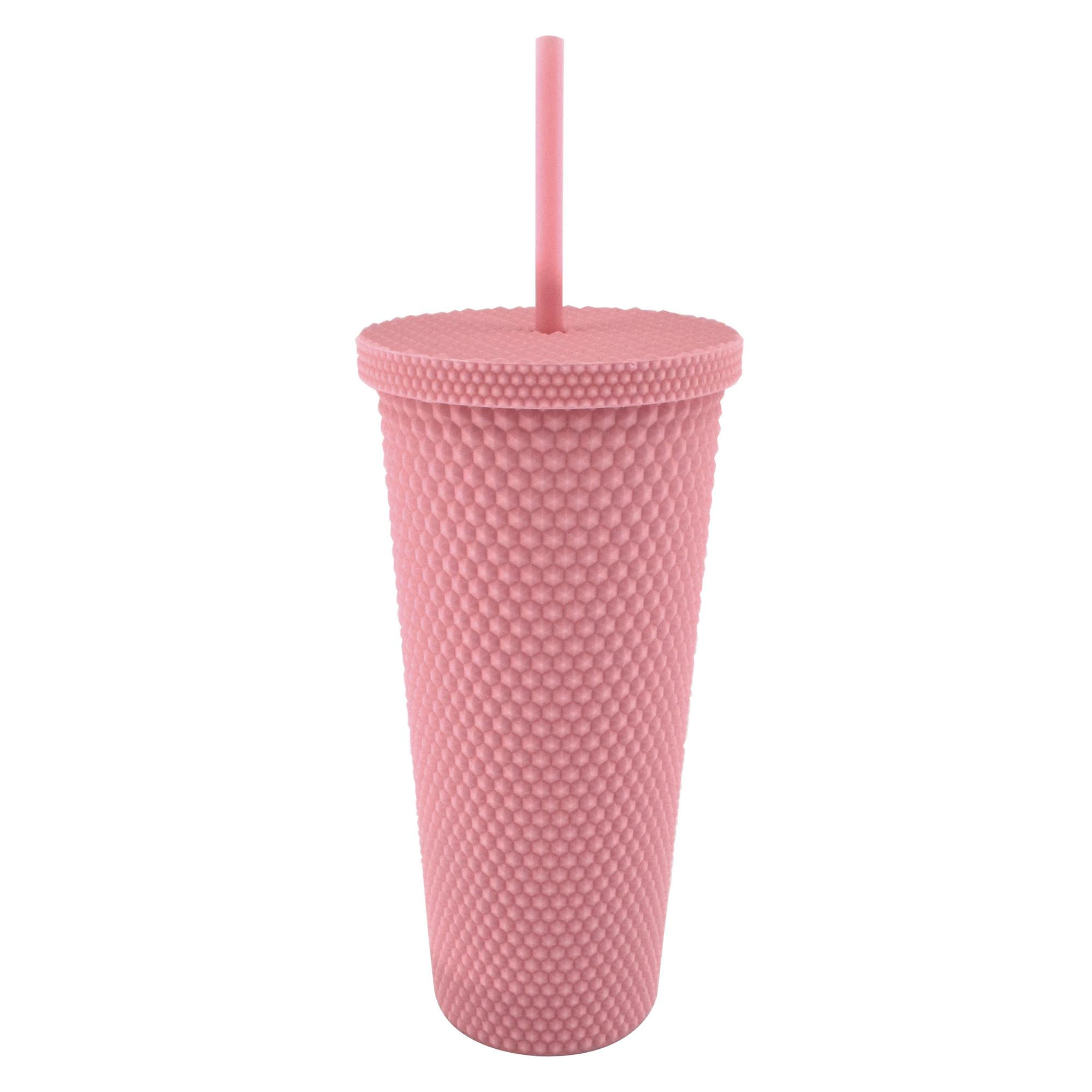 Vaso Tumbler 650ml Plástico Rosa Haus