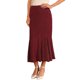 thumbnail image 1 of Falda Midi de Cóctel con Volantes en el Dobladillo de Encaje Floral para Mujer INSPIRE CHIC S Rojo Vino, 1 of 6