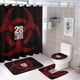 thumbnail image 1 of 28 años después-theme 4-Piece Shower Curtain Set with Rugs, Waterproof Bathroom Decor Set Includes Bath Mat, U-Shaped Rug, Toilet Lid Cover and Curtain with Hooks, 1 of 6