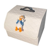 Magideal - Caja De Almacenamiento Para Coche, Caja De Basura, Soporte De Herramientas Para Coche, Gran Capacidad, Multiusos, Portátil, Plegable, Organizador De Naranja M