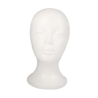 Magideal - Cabeza De Maniquí Peluca De Cabeza De Maniquí Bufanda Ligera Estable Blanca Soporte De Joyería Soporte De Postizo Para Joyería Salón De Peluquería En Estilo C