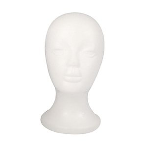 Magideal - Cabeza De Maniquí Peluca De Cabeza De Maniquí Bufanda Ligera Estable Blanca Soporte De Joyería Soporte De Postizo Para Joyería Salón De Peluquería En Estilo C