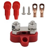 Ioensy - Kits De Bloque De Terminales De Distribución De Energía 48V Para Camión, Coche, Rv, Junta Roja