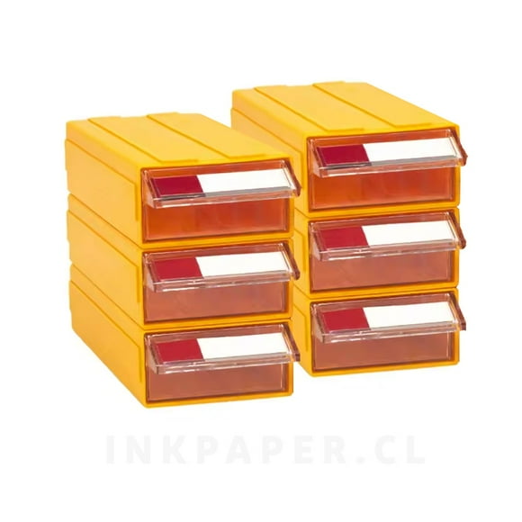 Gavetas Apilables Pack 6 Unidades Etiquetables