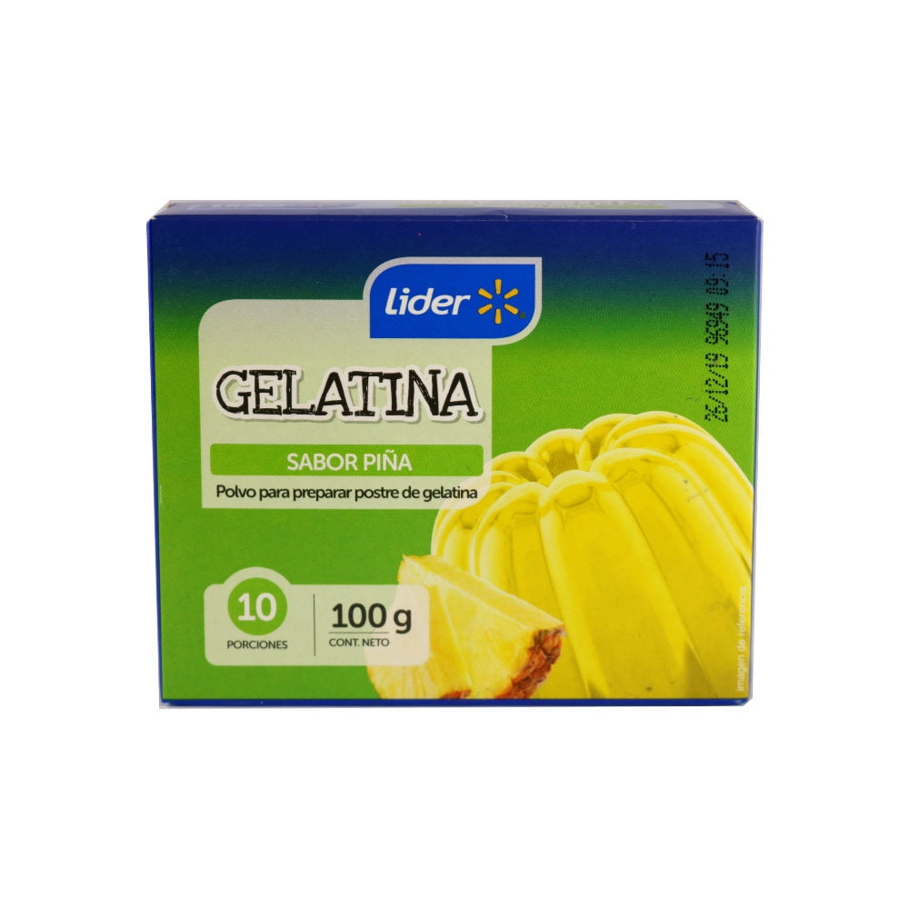 Gelatina Sabor Piña 100 g Lider