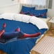 thumbnail image 3 of Funny Spider-Man 3 Piece Sets Full/Queen Size - Reversible Microfiber Quilts with 2 Shams Soft Lightweight Bedspread Coverlet Comforter for All Season Bed Sheets, 3 of 5