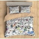thumbnail image 1 of Led Zeppelin Graffiti Print Quilt Duvet Cover Set Children Comforter Cover3-Piece Bedding Set, 1 of 5