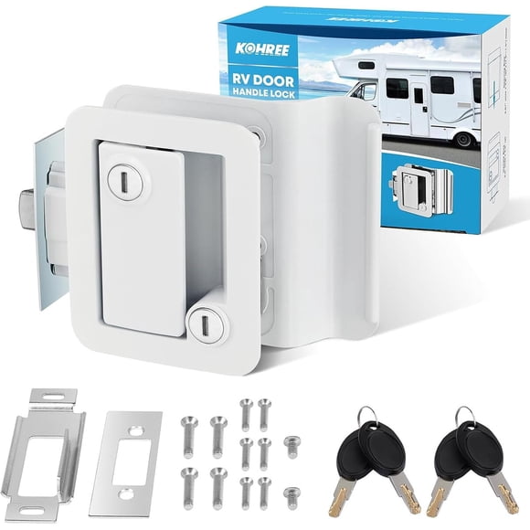 Cerradura RV Kohree Zinc 100% Cerrojo Palanca IPX3 Blanca