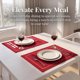 thumbnail image 2 of REGALWOVEN Manteles Rústicos Juego de 6 Manteles de Poliéster para Decoración de Mesa de Comedor Interior Exterior Lavable Mantel de Cocina Limpiar con Paño Burdeos 18*12in, 2 of 5