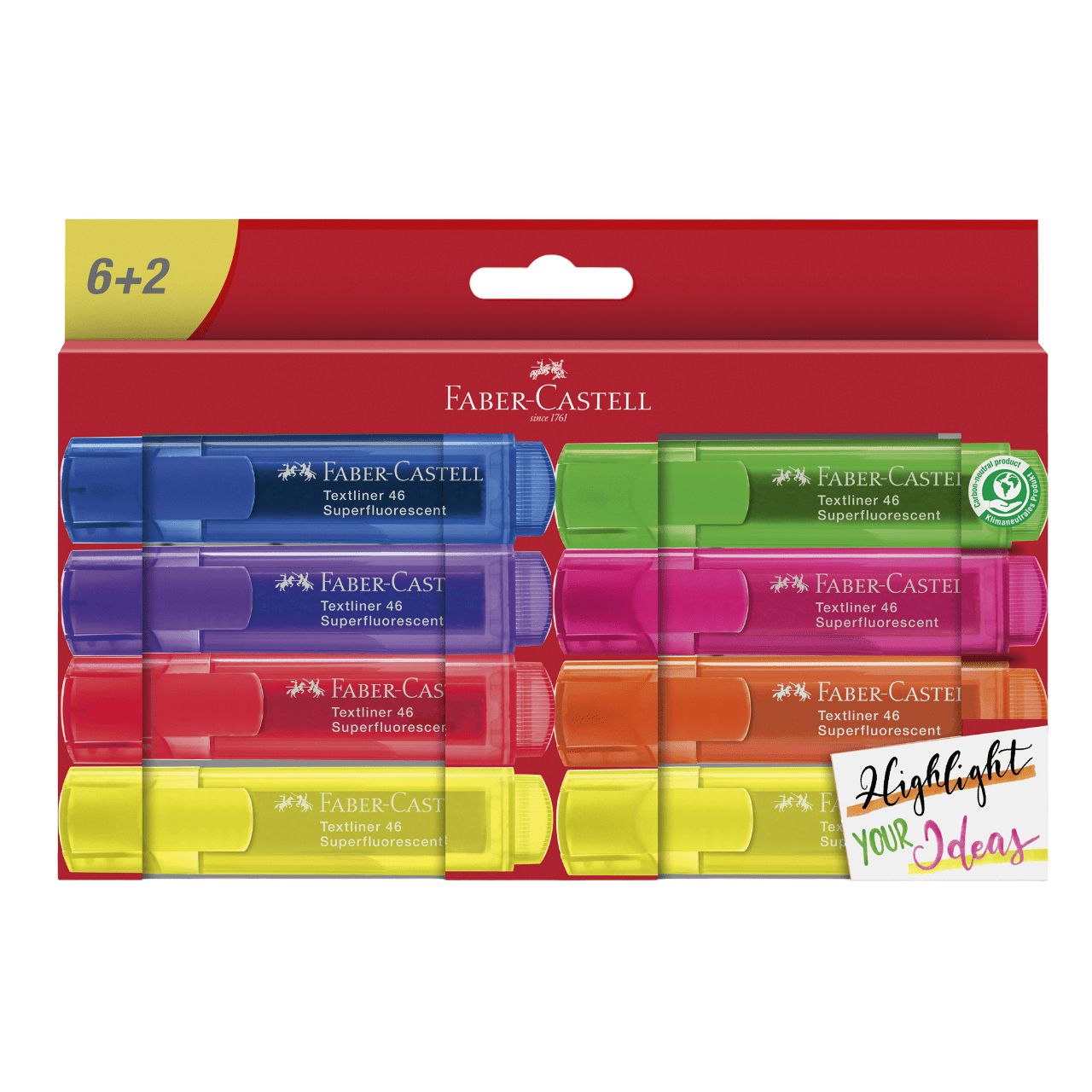 Faber Castell - Destacador 46 Super Fluor Faber-castell X8 Colores