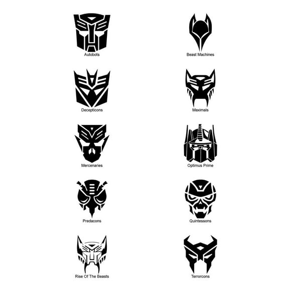 Sticker Transformers Decepticons Optimus Prime Auto Suv