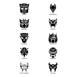 Rienda Libre - Sticker Transformers Decepticons Optimus Prime Auto Suv