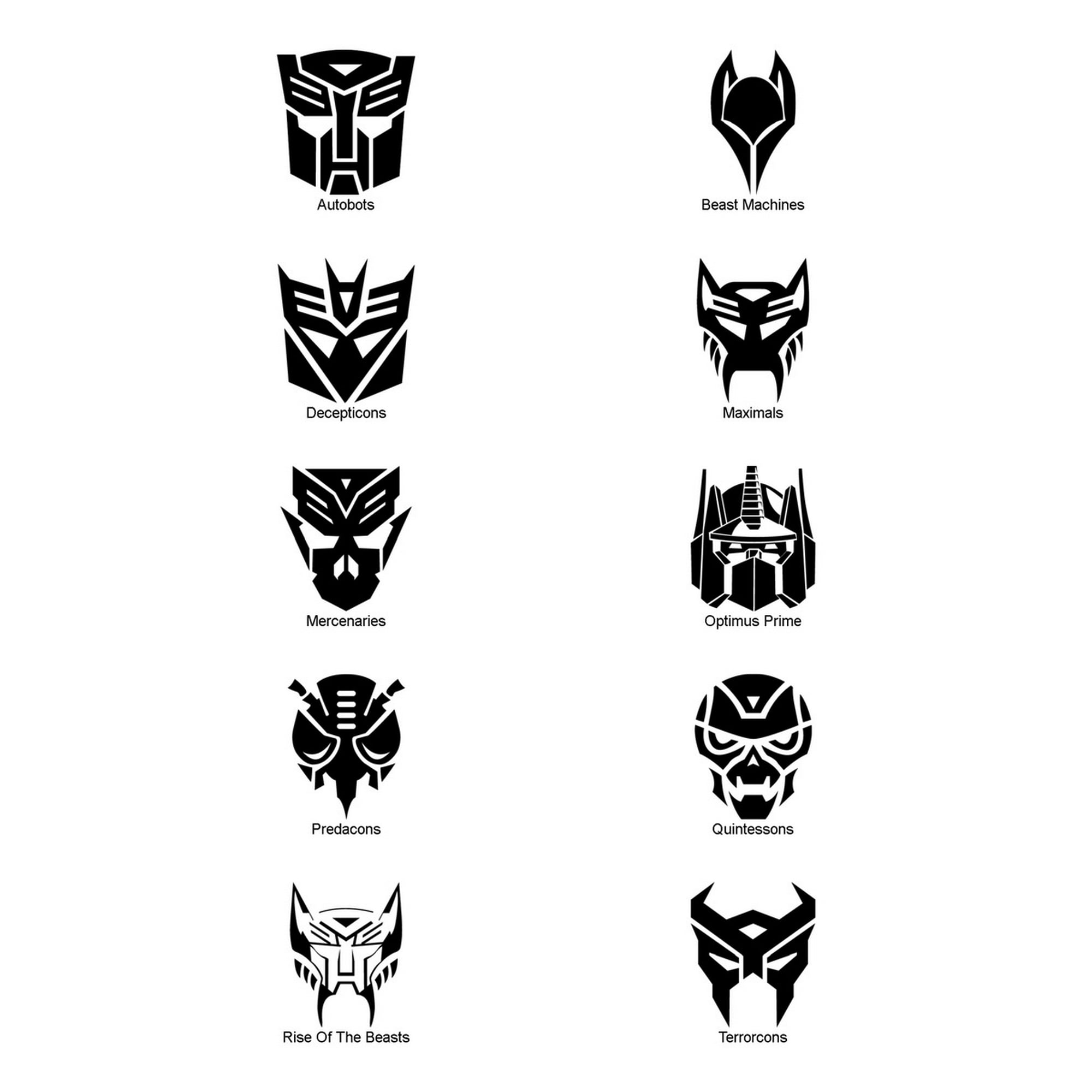 Rienda Libre - Sticker Transformers Decepticons Optimus Prime Auto Suv