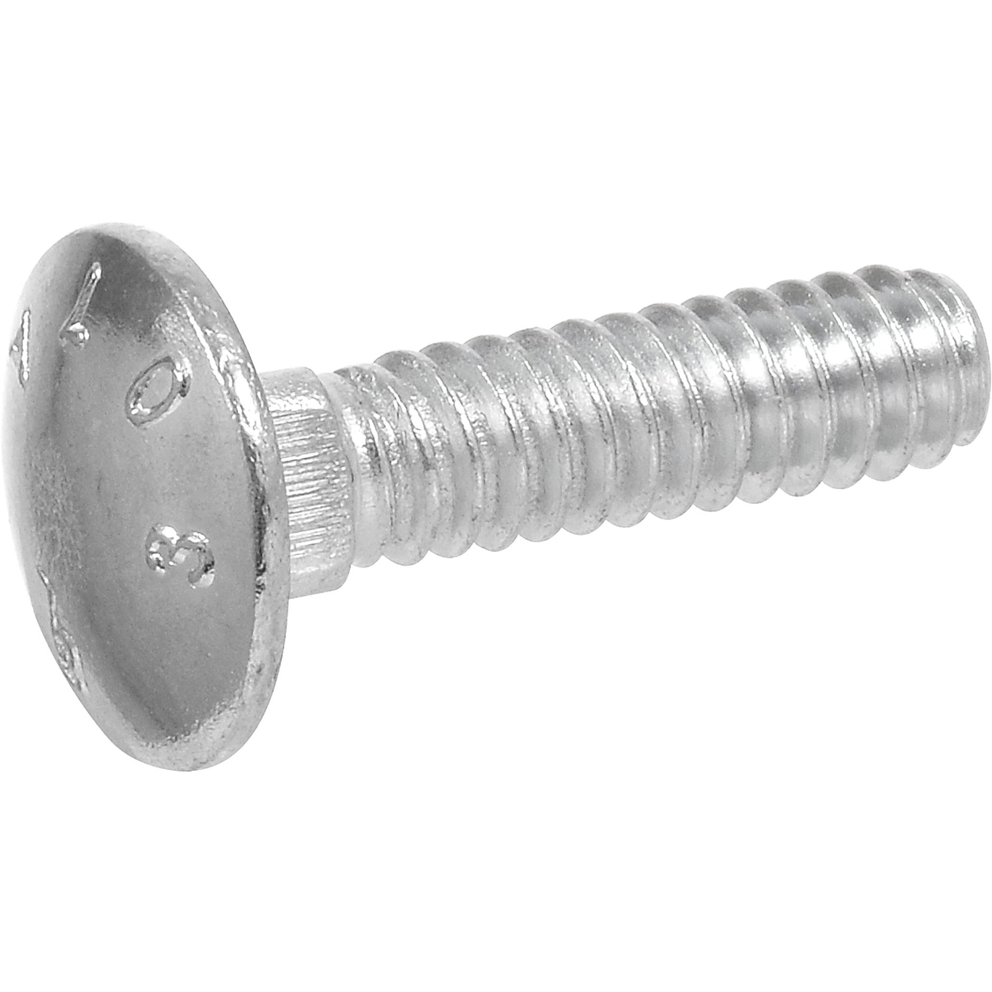 Tornillo Hillman Carriage De Acero Galvanizado De 3/16 Pulgadas X 3,8 Cm, 100 Unidades