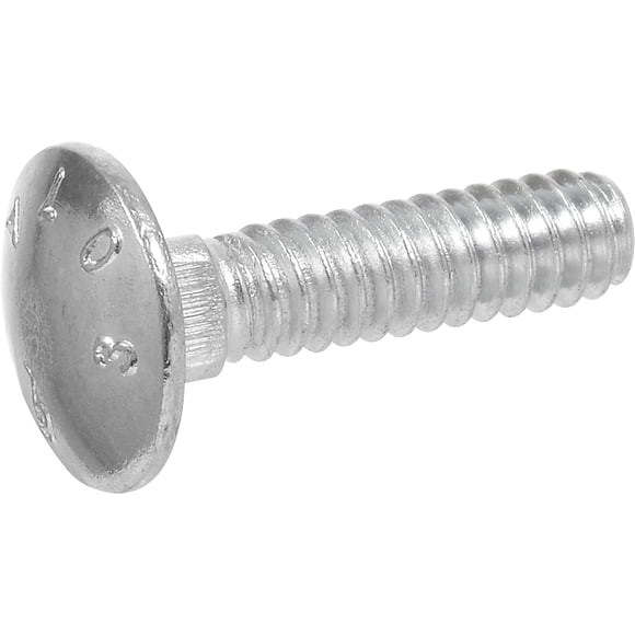 Tornillo Hillman Carriage de acero galvanizado de 3/16 pulgadas x 3,8 cm, 100 unidades