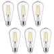 thumbnail image 1 of Bombillas LED Gozelux Vintage Edison de 6 W, 4000 K, E26, regulables, paquete de 6, 1 of 7