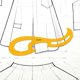thumbnail image 4 of Regla de Curva Francesa KEARING 42 cm Flexible Naranja PVC, 4 of 5