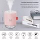 thumbnail image 2 of Humidificador portátil MOVTIP Mini Cool Mist 500 ml USB Rosa, 2 of 7