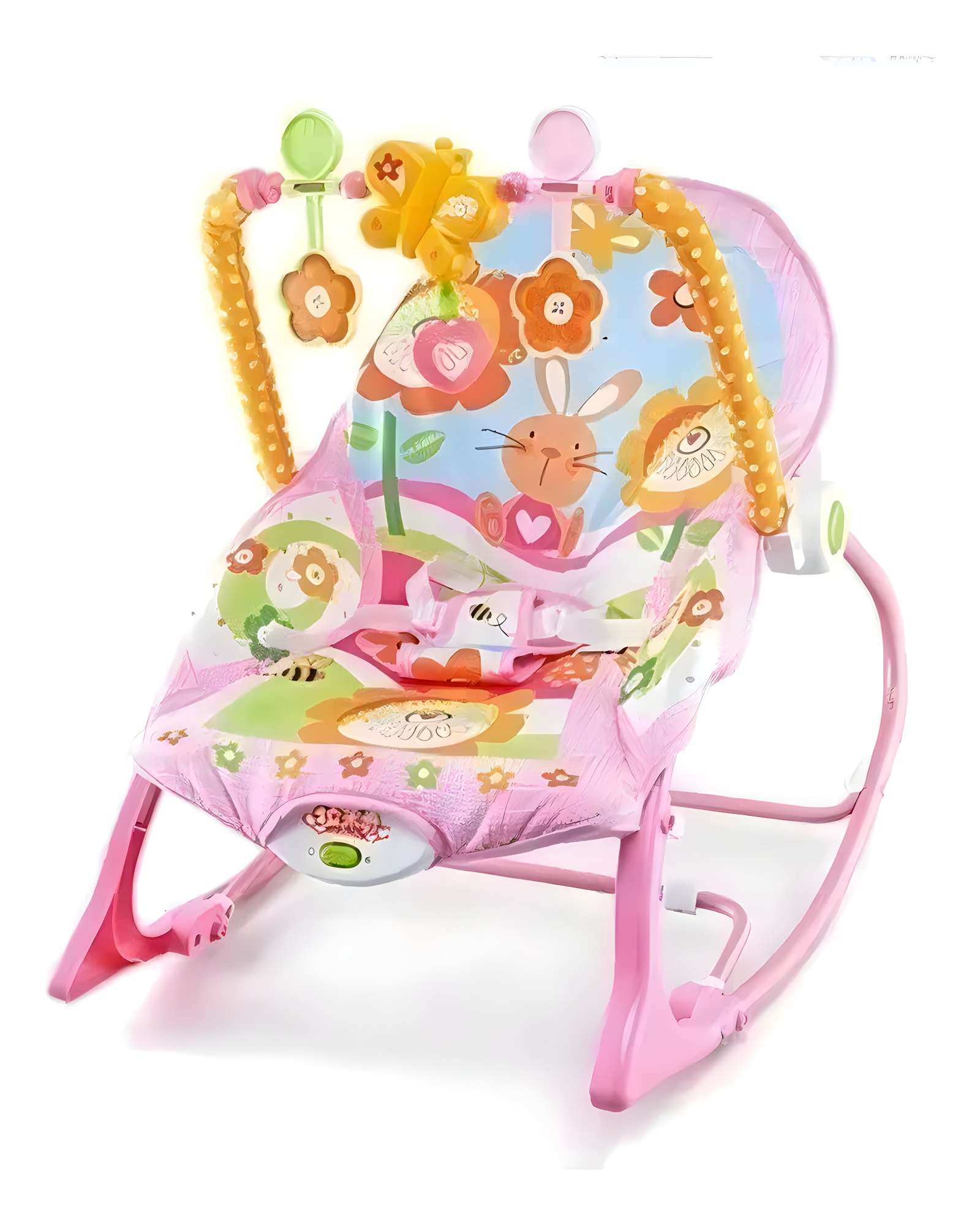 Genérico - Silla Mecedora Infantil Con Melodías Y Arco De Juegos Rosa