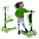 thumbnail image 1 of Patinete de 3 ruedas Hurtle ScootKid 2 en 1 para sentarse y pararse para niños, verde, 1 of 8