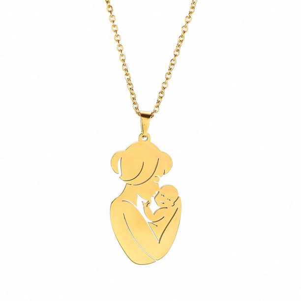Customized Name Mother Day Necklace Personalized Custom Name Chain Family Baby Birth Child Mom Gift Stainless Steel Jewelry