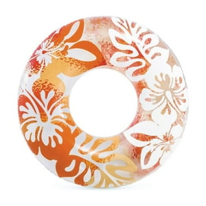 Flotador Inflable Anillo Tropical Intex 91 Cm, Naranjo
