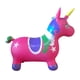 thumbnail image 3 of Unicornio Saltarín Inflable Con Sonido Fucsia, 3 of 6