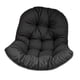 thumbnail image 1 of Cojín para silla tipo huevo, cojín para hamaca, suave, cómodo, lavable, almohadilla gruesa para jardín, patio, porche, oficina y exterior. Negro, 1 of 5