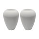 thumbnail image 1 of Set 2 Maceteros Plastico Redondo Ovalado Moderno Textura M blanco, 1 of 5