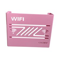 Magideal - Estante De Almacenamiento De Enrutador, Organizador De Almacenamiento De Cables Montado En La Pared, Estuche De Gestión De Cables, Estuche De Almacena Rosado