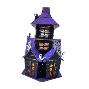 Bothyi - Kit De Bricolaje Para Casa Embrujada De Halloween: Castillo De Madera Para La Entrada Del Dormitorio Y La Chimenea