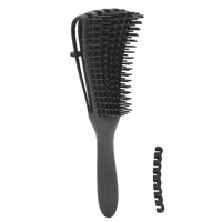 Genérica - Mini Cepillo Flexible Desenredante Y Definidor De Rizos Negro